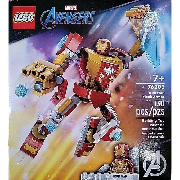 LEGO Marvel Super Heroes 76203 Iron Man Mech Armor Retired Set New In Sealed Box - Picture 5 of 8